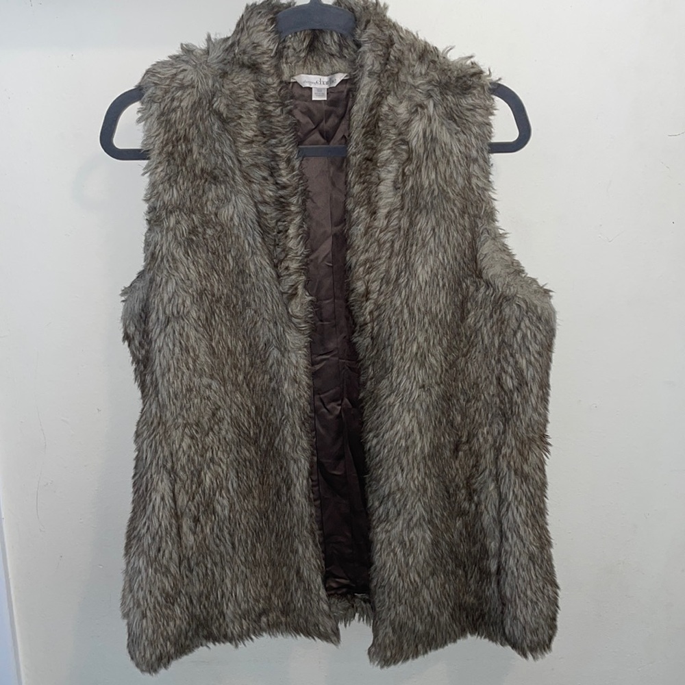 Faux fur vest
